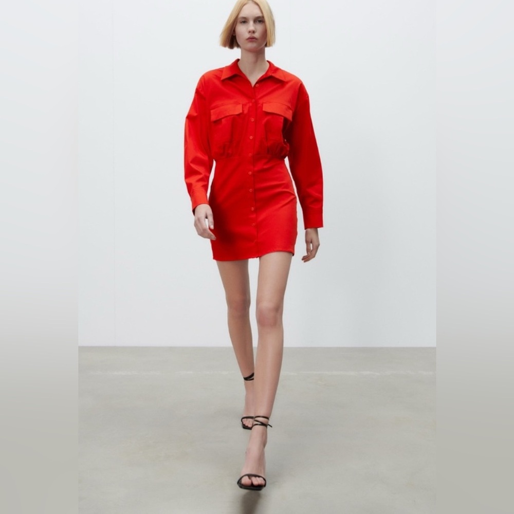 ZARA Poplin Shirt Dress